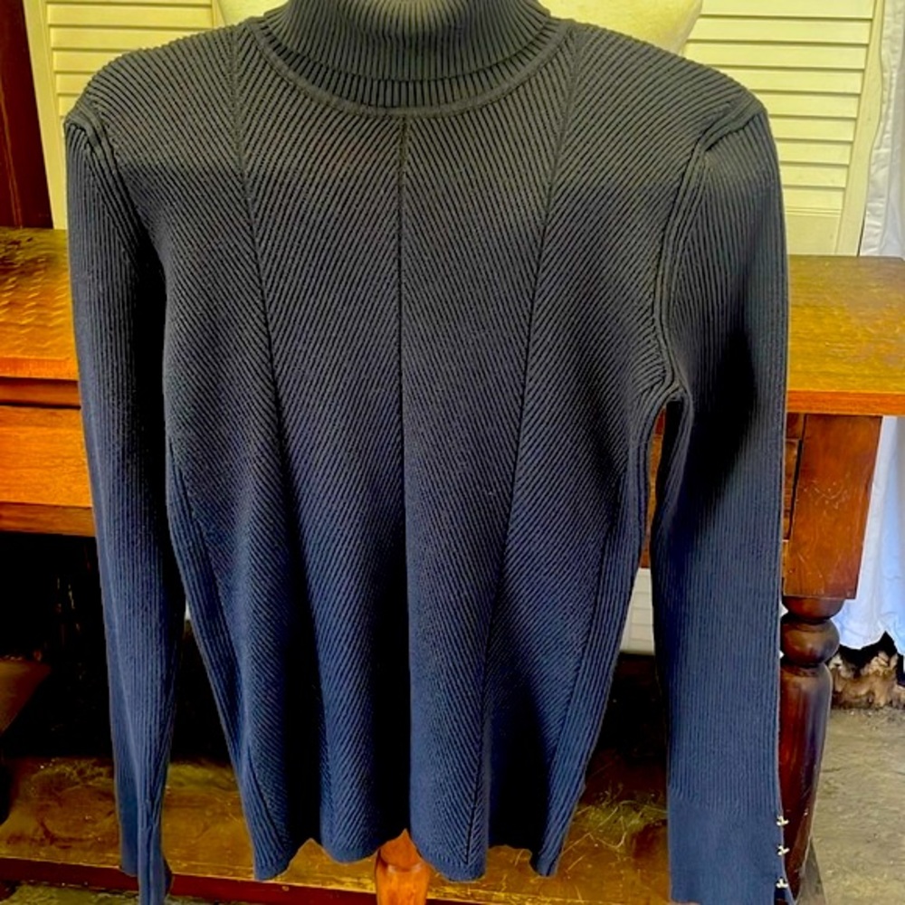 Tahari Ribbed Turtleneck Sweater